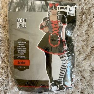 Juniors Size 11/13 Goth Doll Halloween Costume